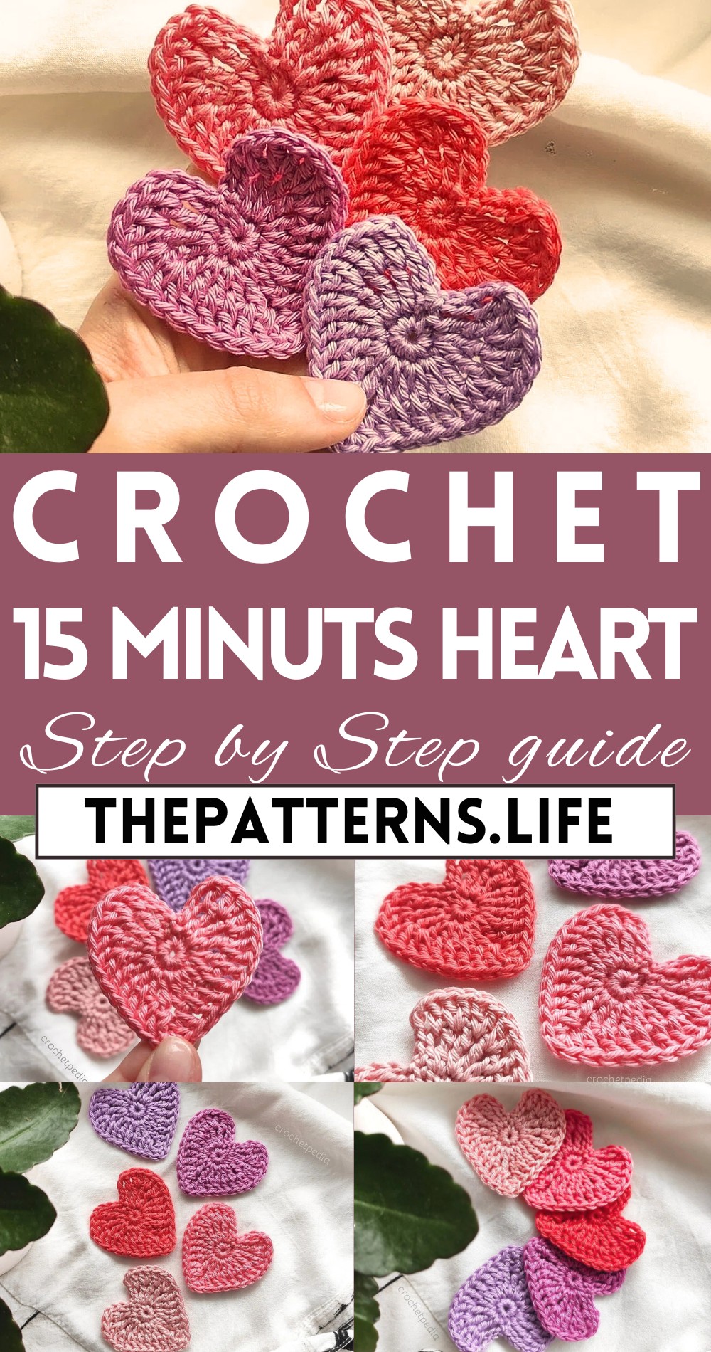 Crochet 15 Minute Heart Pattern For Your Valentine