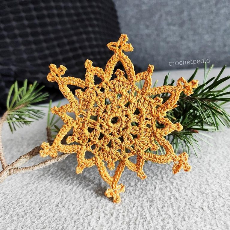 Crochet Frosty Star Snowflake
