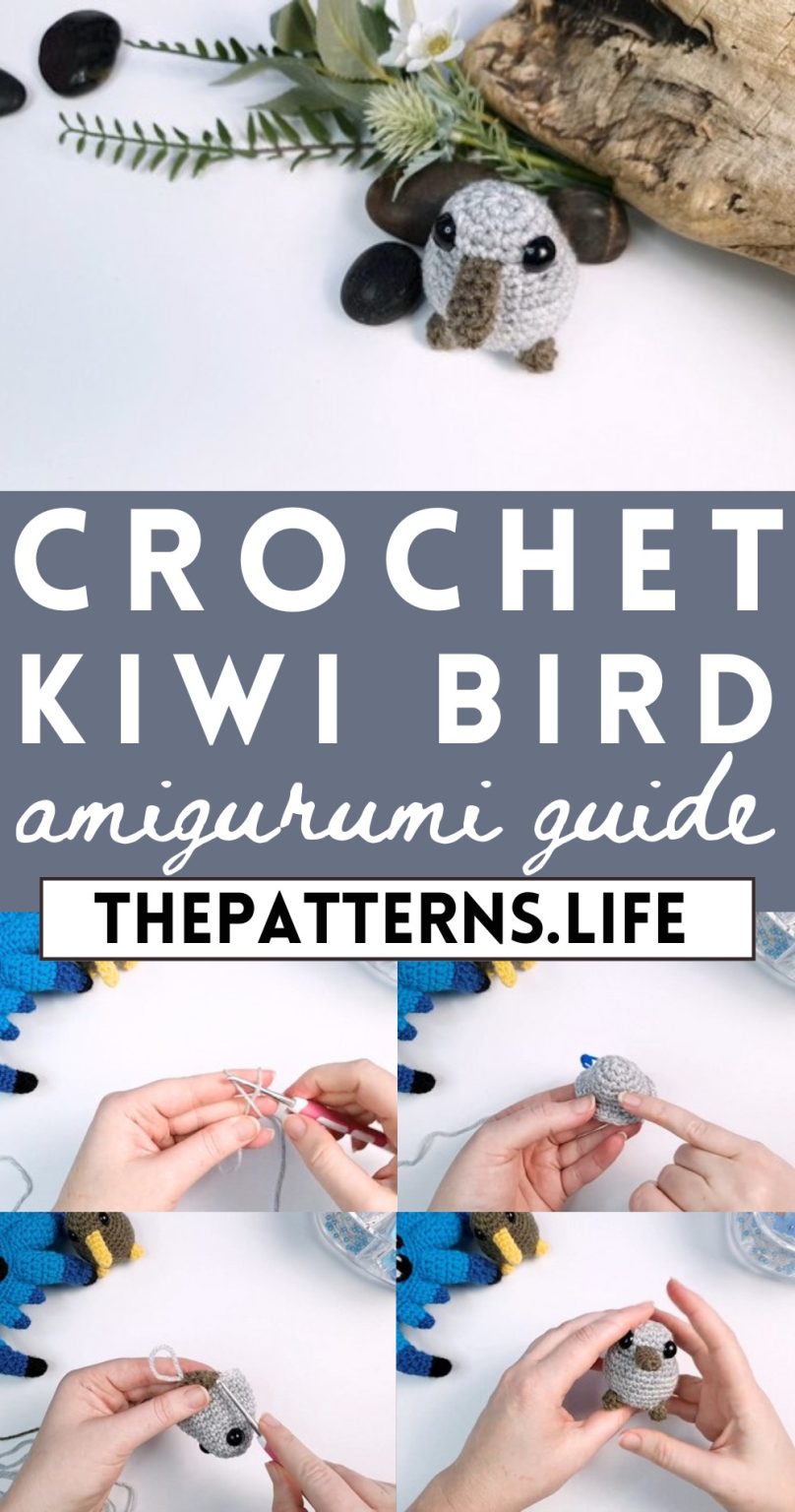 Iwi Bird Pattern Step By Step: Crochet Simple Kiwi Bird Amigurumi Pattern - The Patterns
