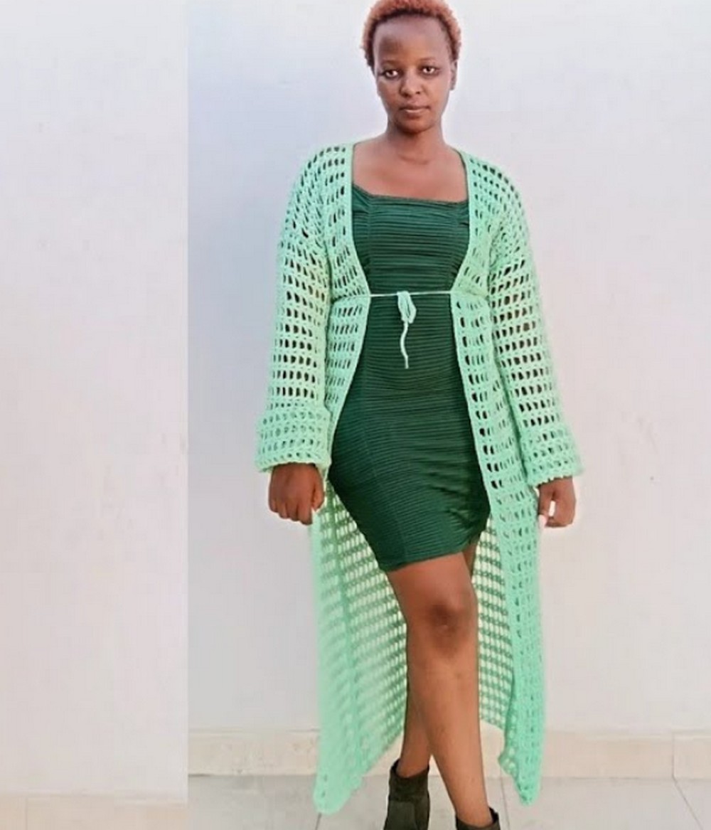 Aurora Deep-V Hand-Crochet Cover Up