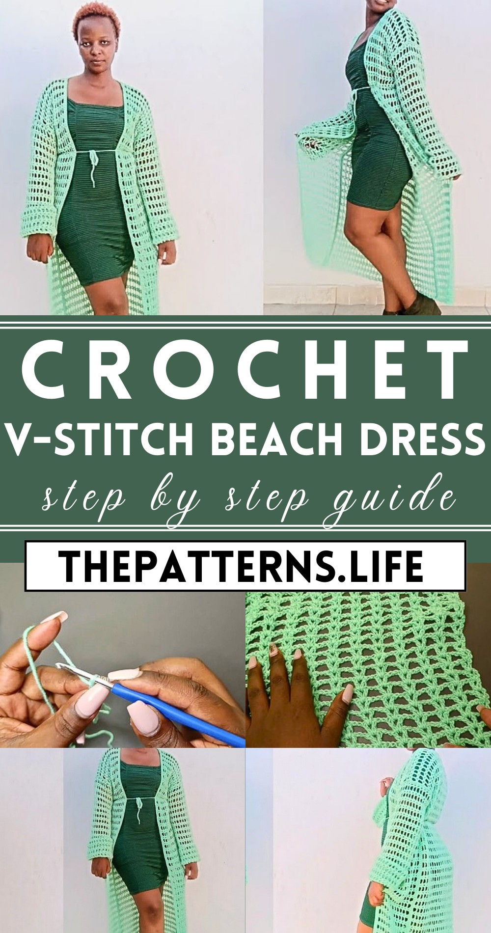 Crochet V-Stitch Beach Cover-Up Tutorial