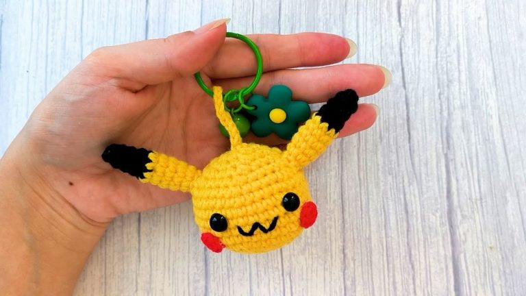 Simple And Easy Crochet Pikachu Keychain Pattern