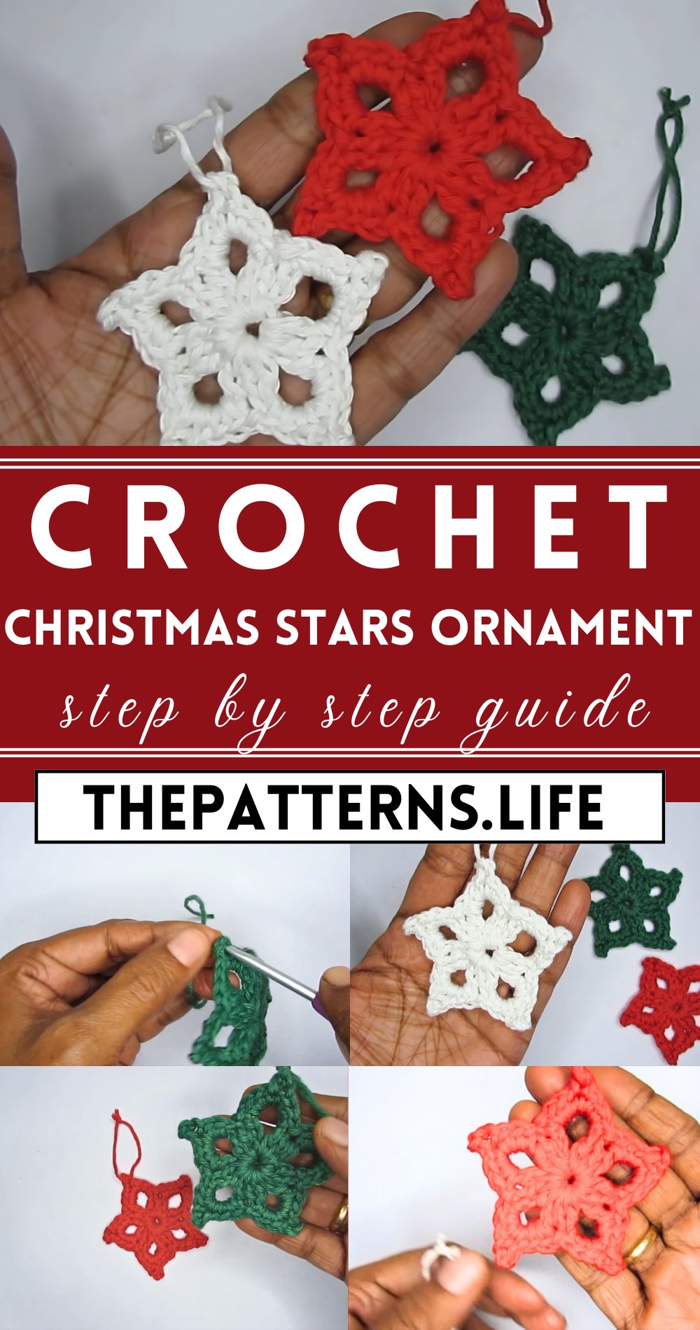 Crochet Christmas Stars Ornament