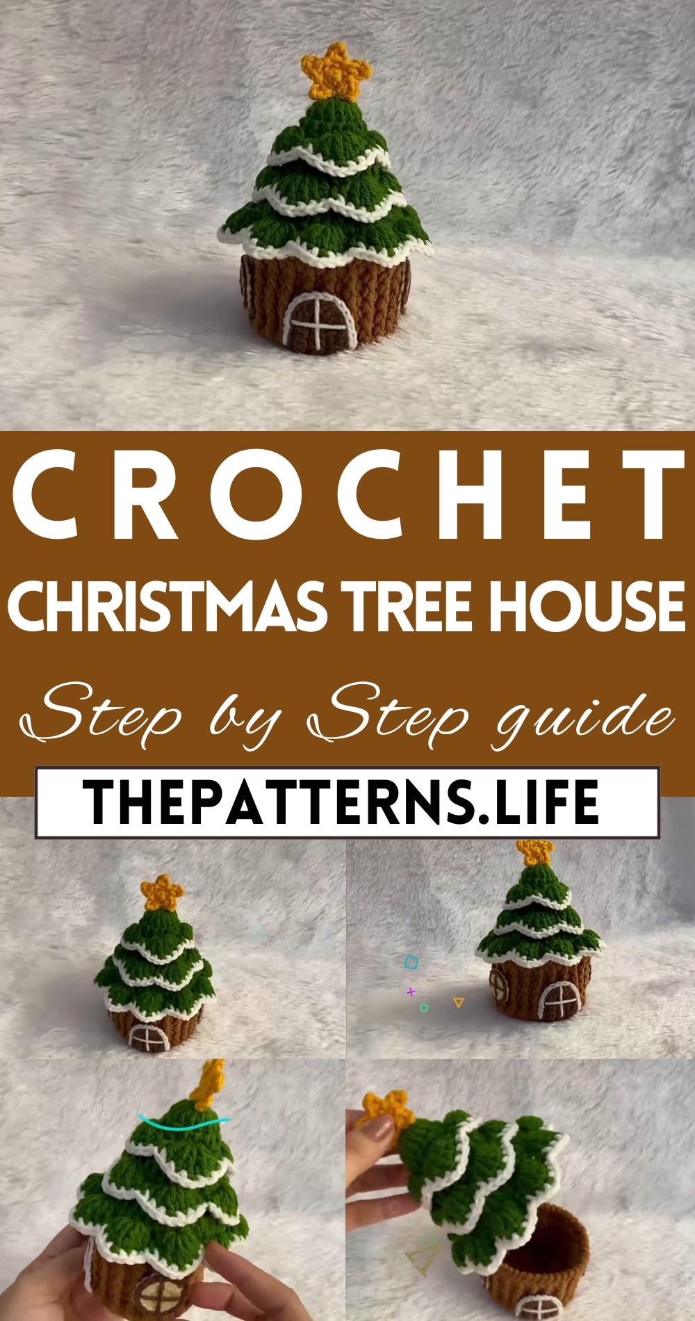 Crochet Christmas Tree House Tutorial