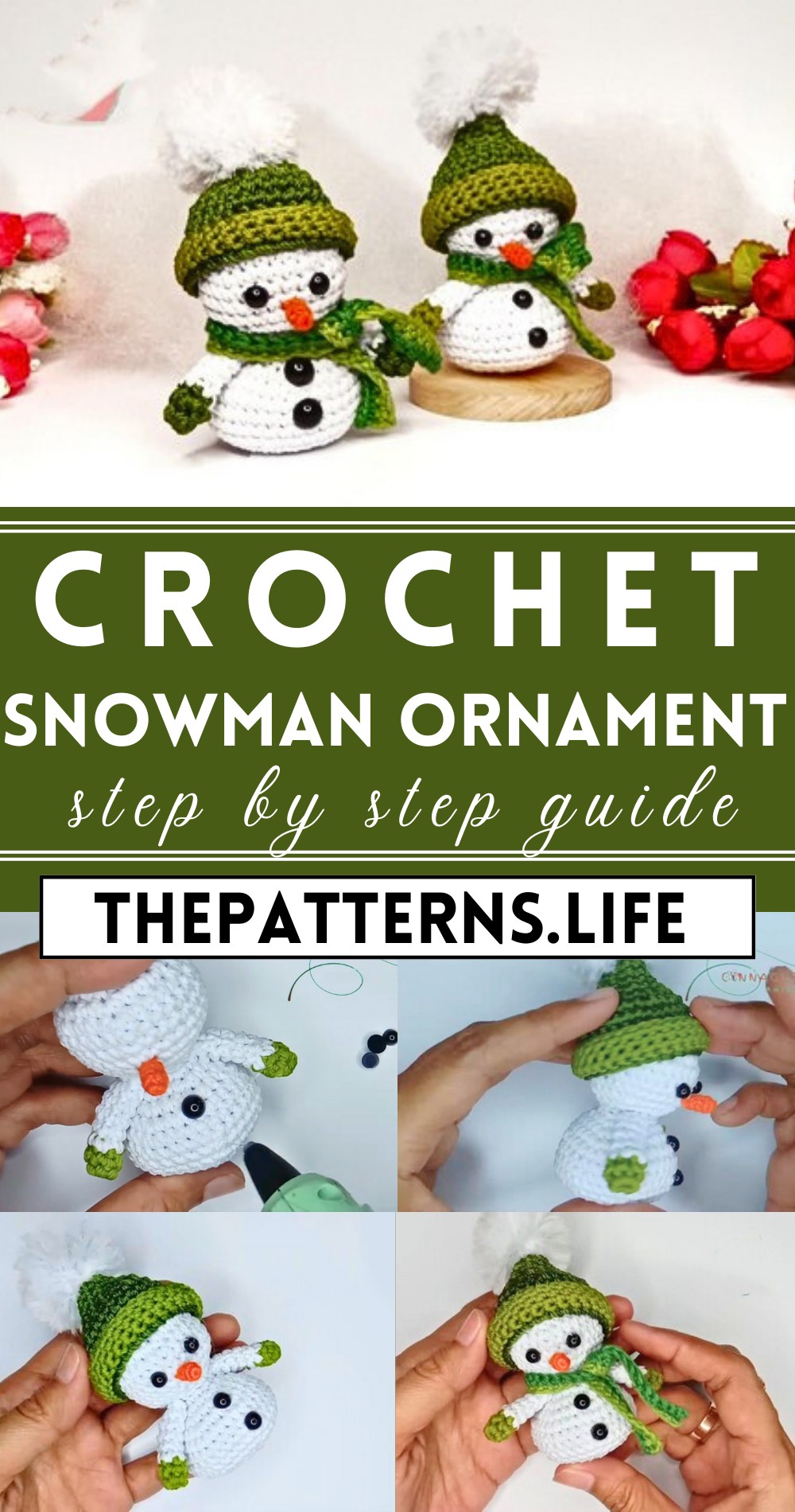 Crochet Snowman Ornament

