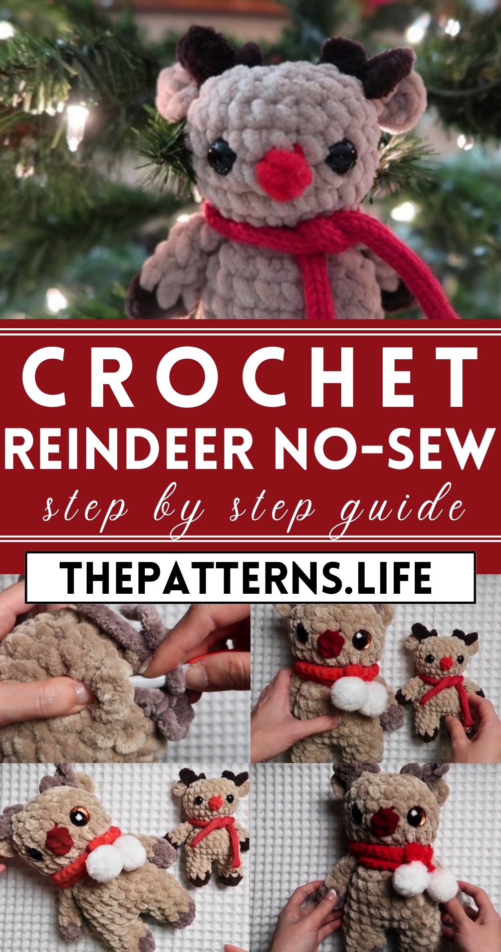 Crochet Reindeer No-Sew