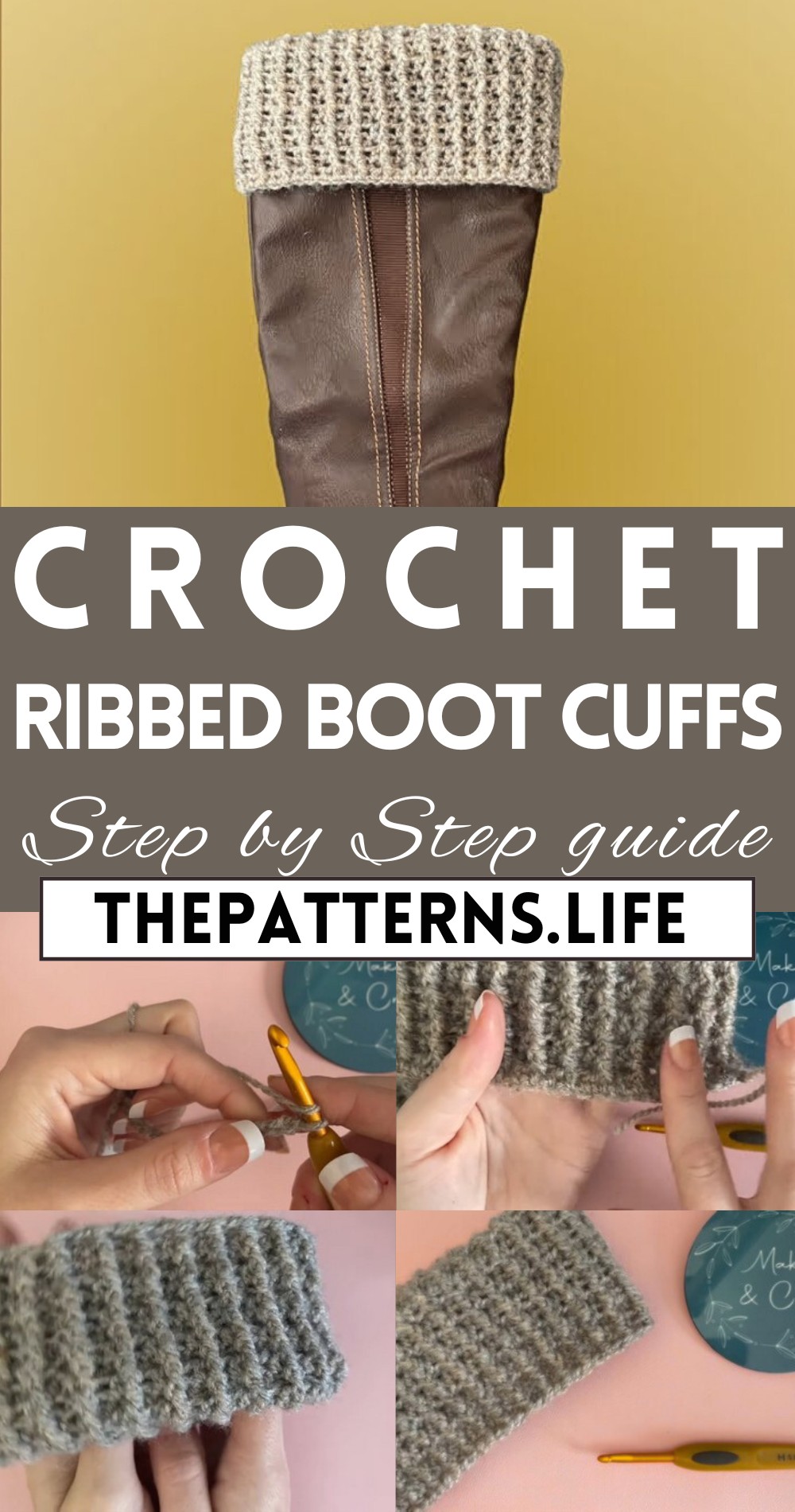 Crochet Ribbed Boot Cuffs &toppers Tutorial For Frosty Season