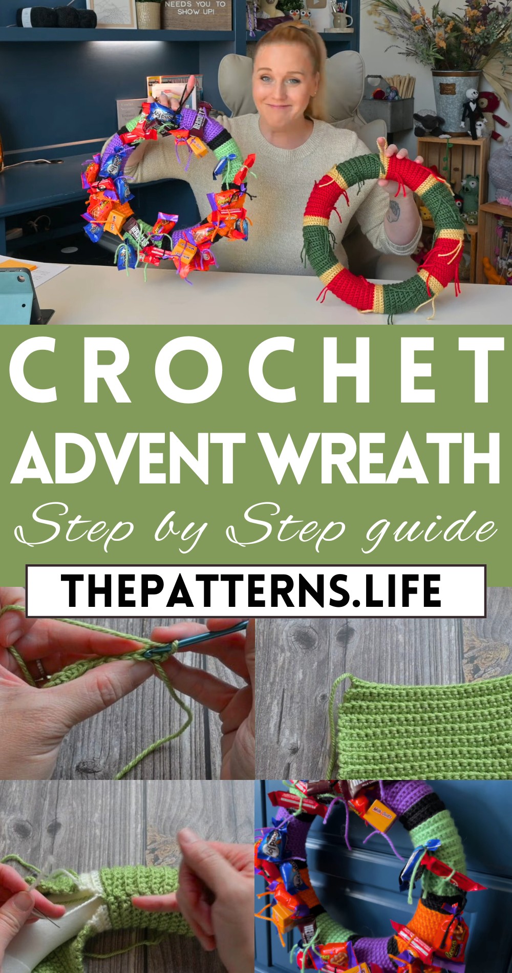 Cute Easy Crochet Advent Wreath Tutorial