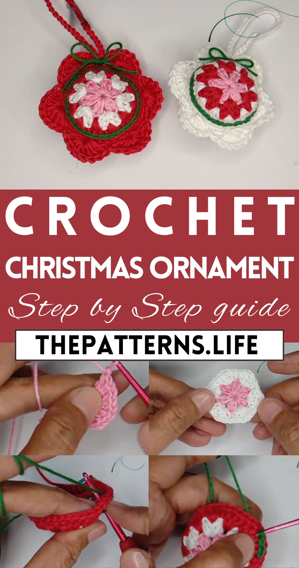 Cute Easy Crochet Christmas Ornament Tutorial