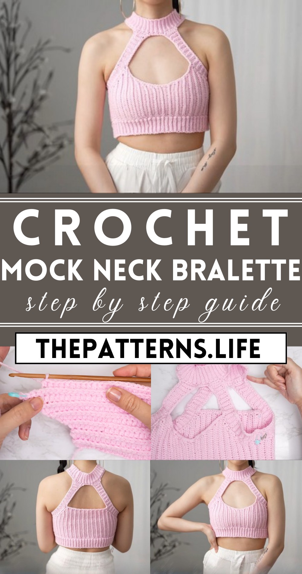How To Crochet Mock Neck Bralette