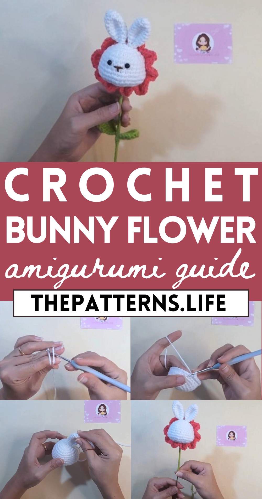 Crochet Bunny Flower Amigurumi Pattern