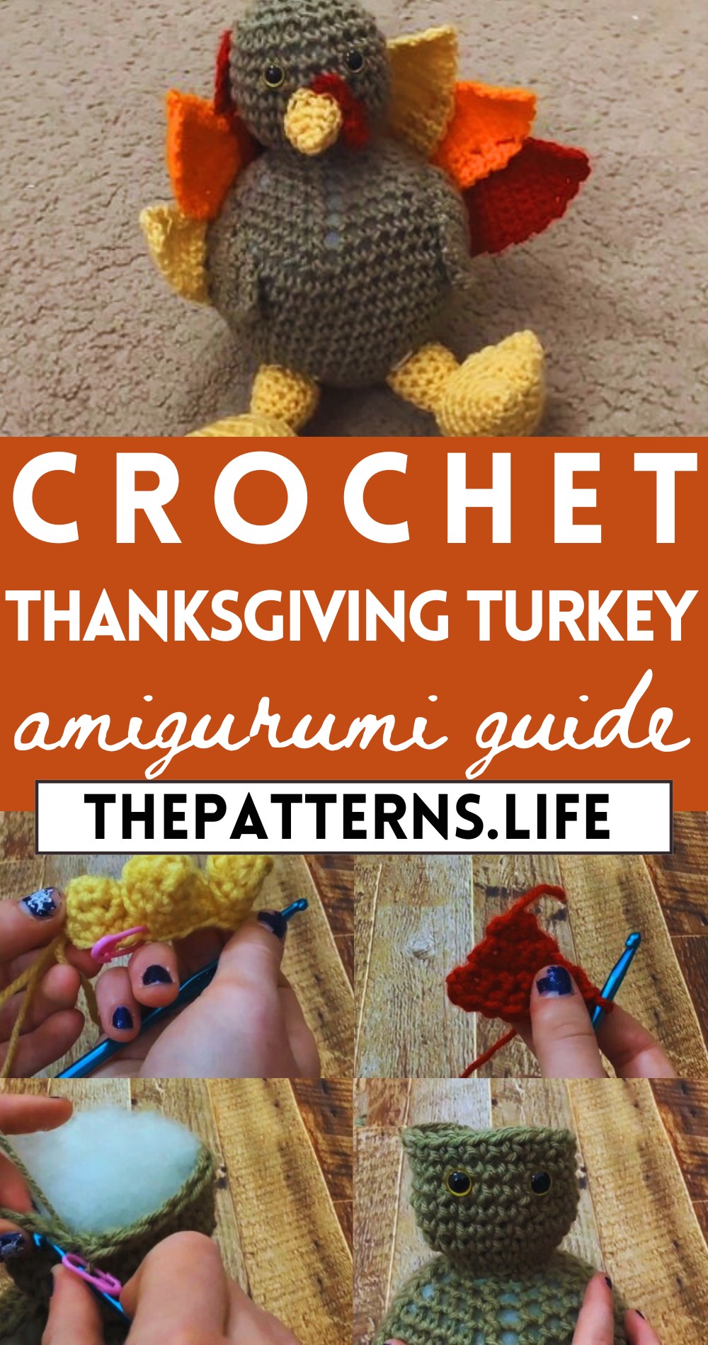 Crochet Cute Thanksgiving Turkey Pattern