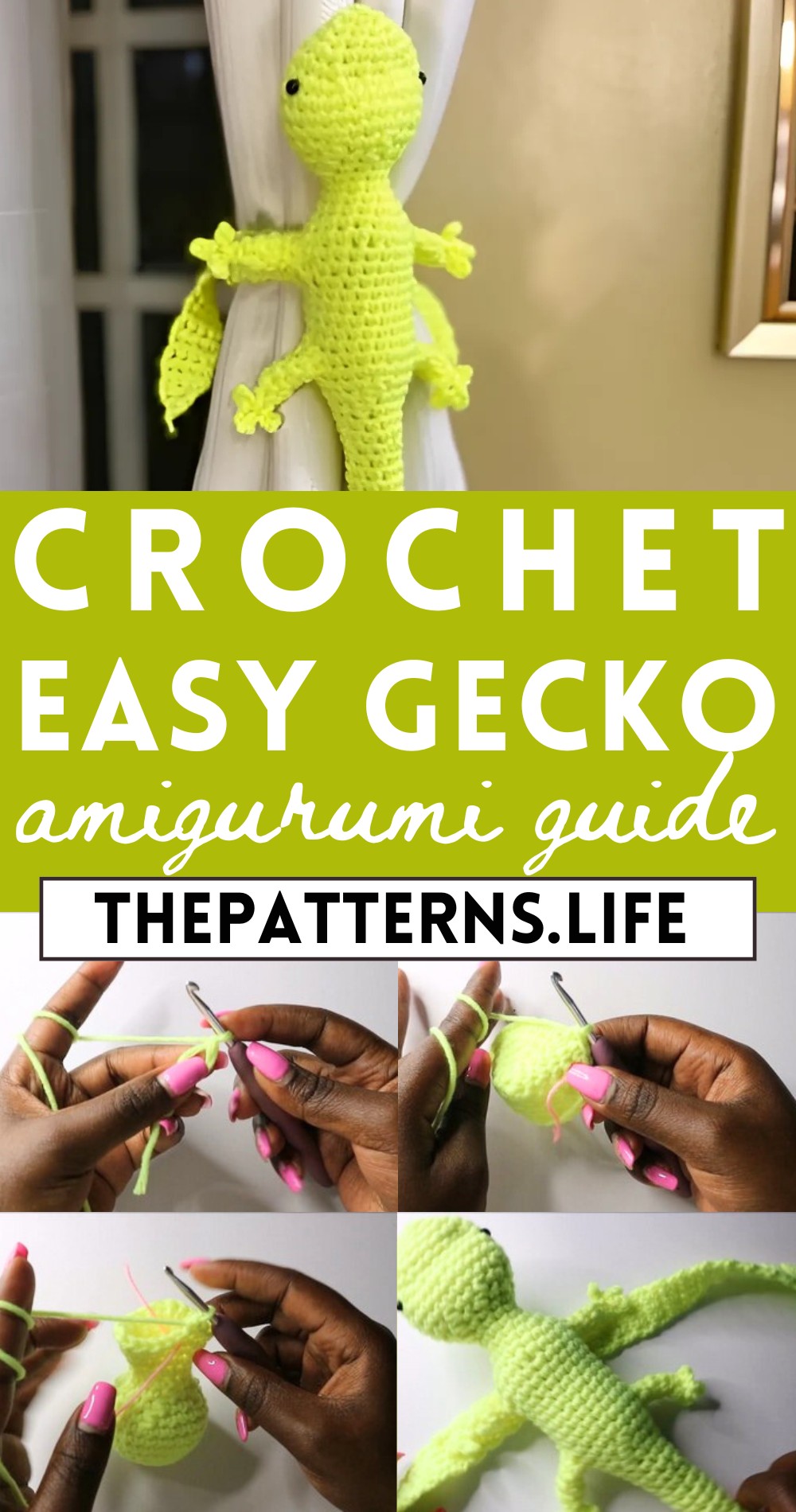 Crochet Gecko Amigurumi Tutorial Step By Step