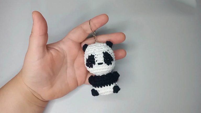 Mini Amigurumi Crochet Panda Bear Keychain Pattern