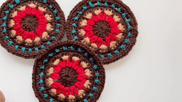 Color To Your Coffee Table Crochet Mandala Coaster Pattern