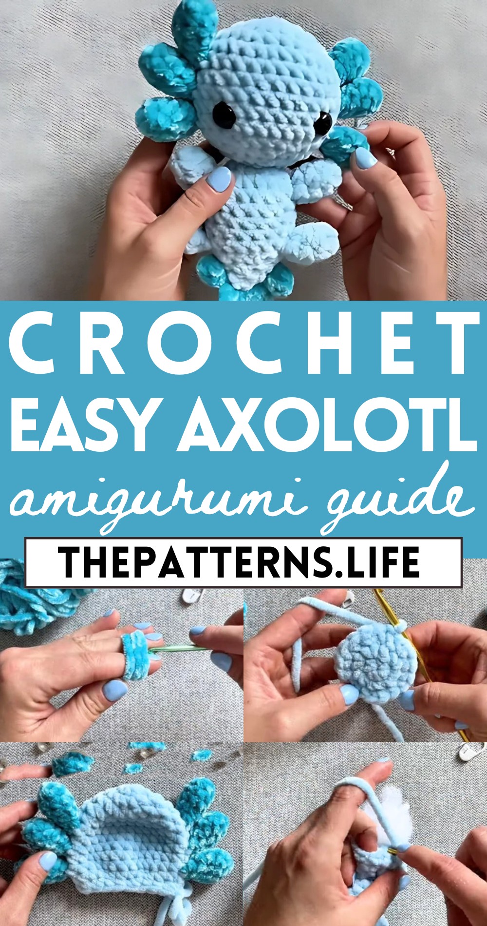 Crochet Axolotl Amigurumi Pattern Step By Step