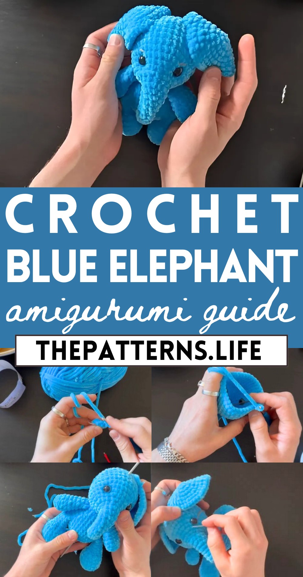 Crochet Blue Elephant Amigurumi Tutorial For Beginners