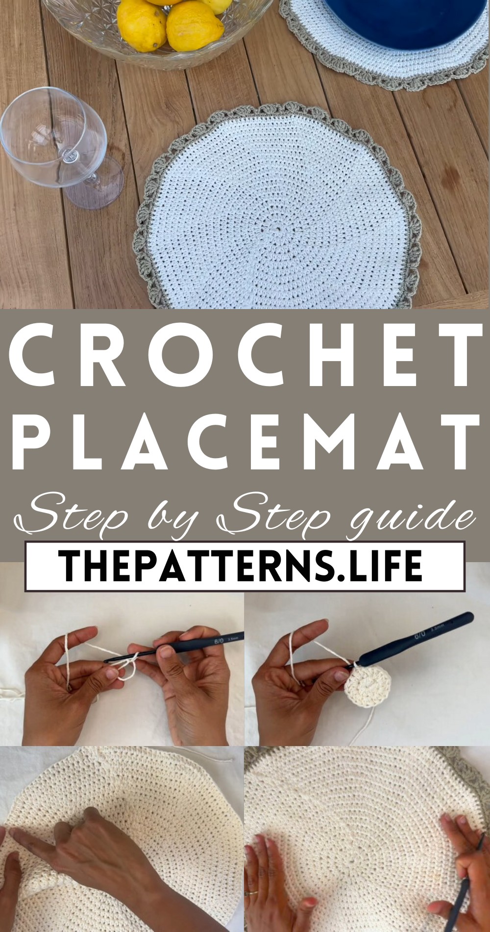 Crochet Placemat Pattern For Home & Table Decor