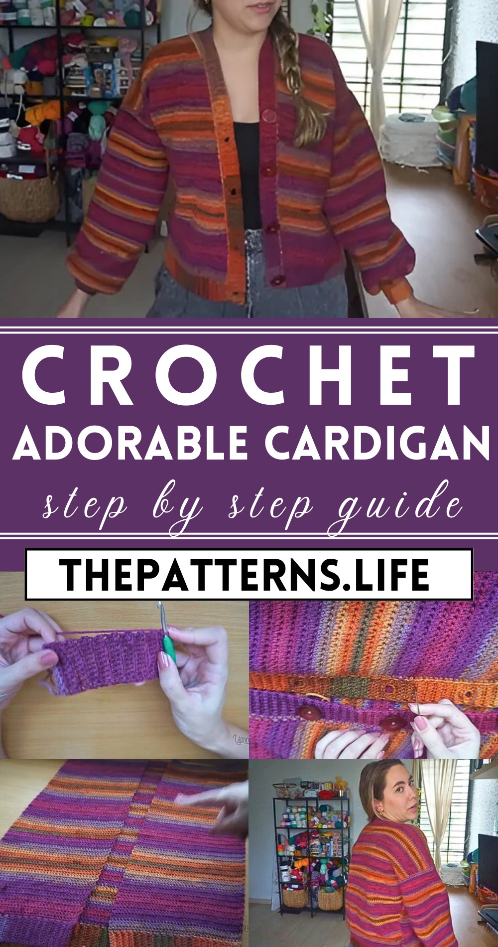Crochet Simple & Adorable Cardigan Tutorial For Beginners