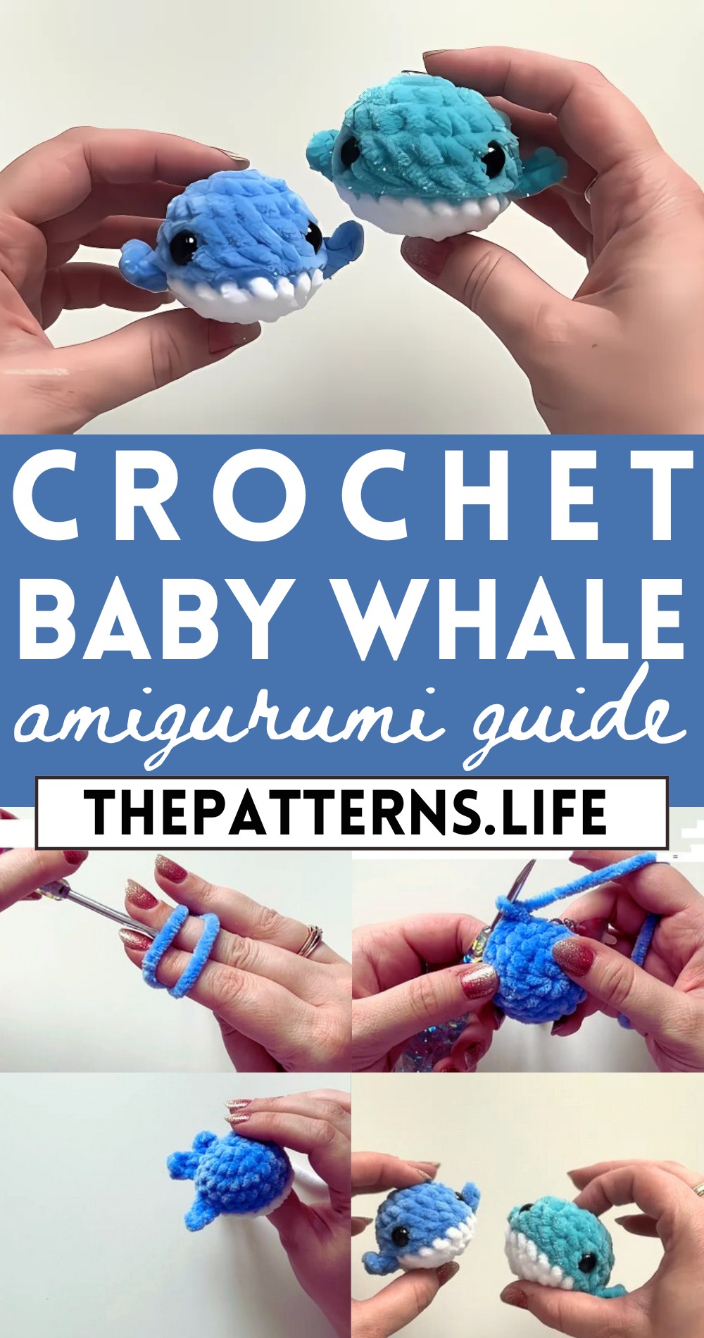 Easy Crochet Baby Whale No Sewing Amigurumi Tutorial