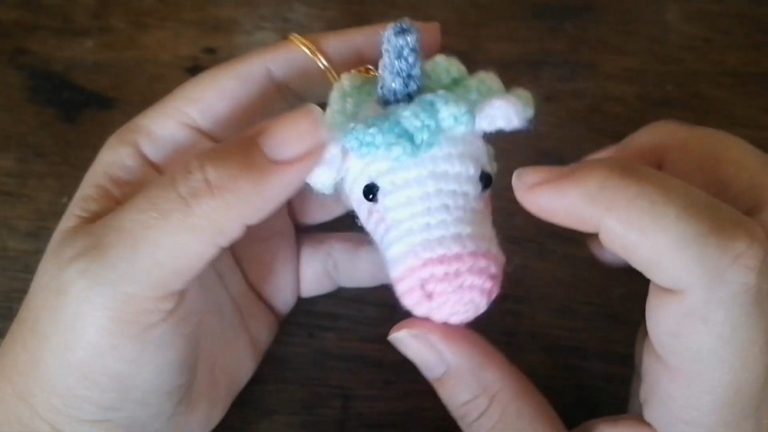 Cute Unicorn Crochet Simple Amigurumi Keychain Pattern