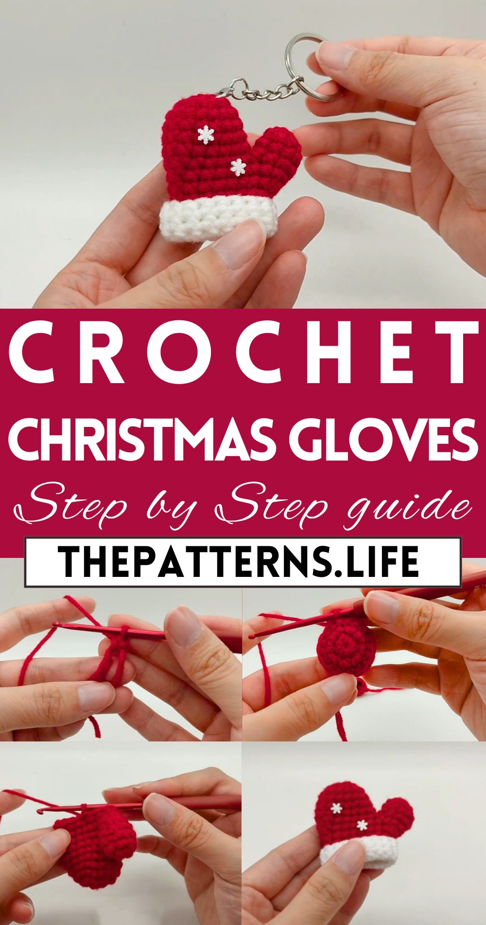 Crochet Christmas Gloves Pattern For Warmth & Good look
