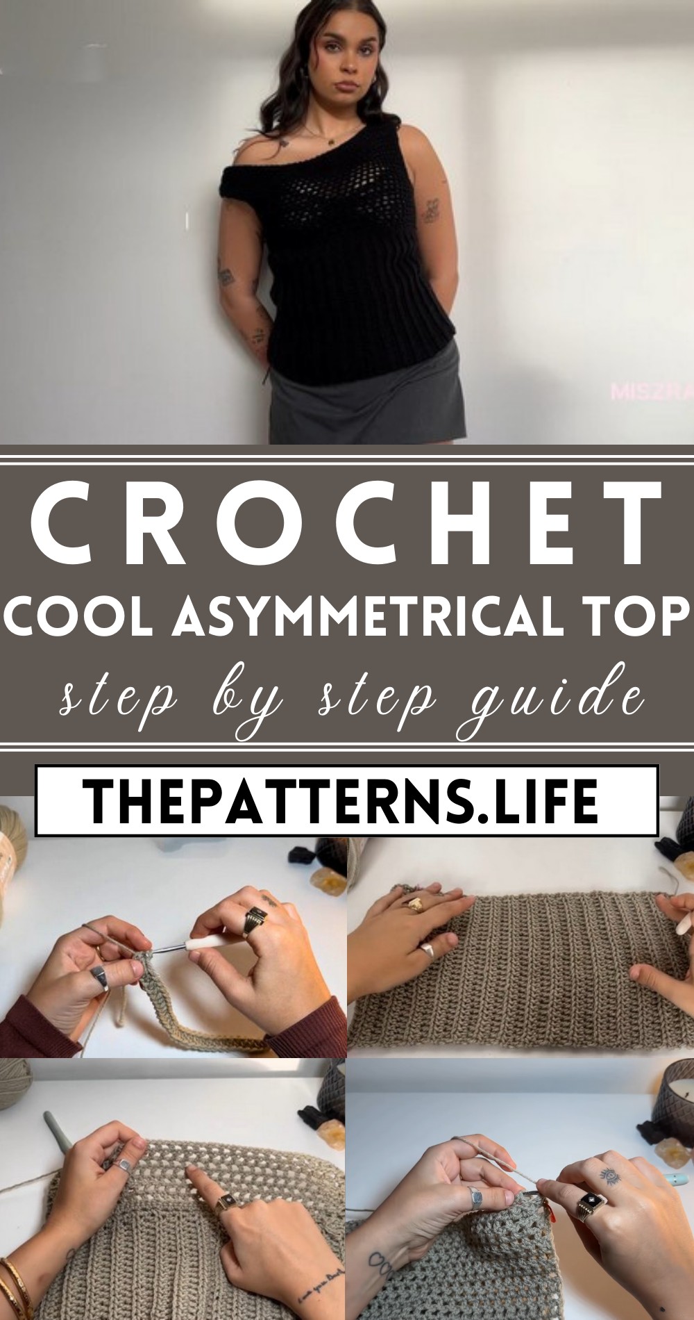 Crochet Cool Girl Asymmetrical Top