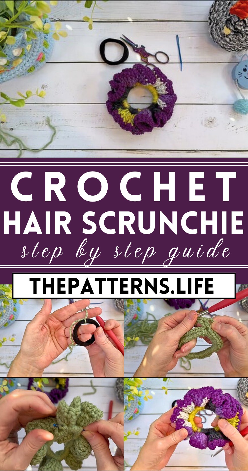 Crochet Hair Scrunchie