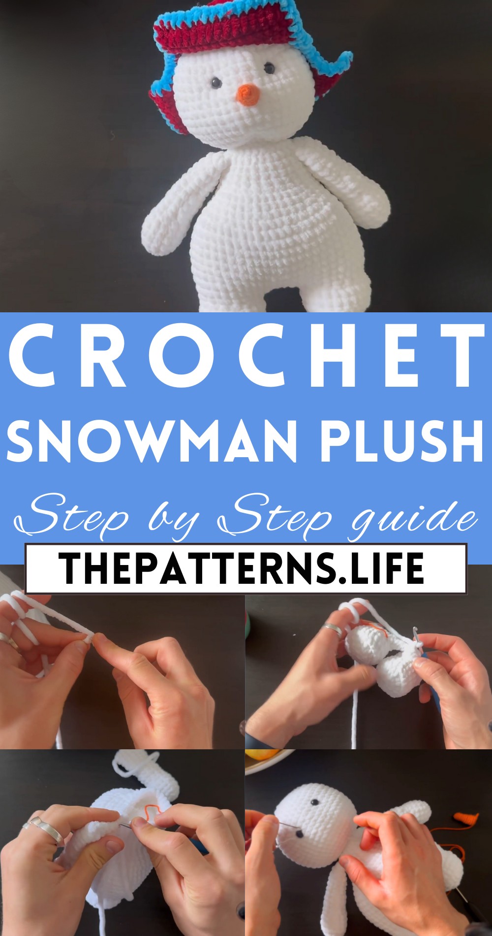 Crochet Snowman Plush Tutorial For Cozy Winter Decoration yes