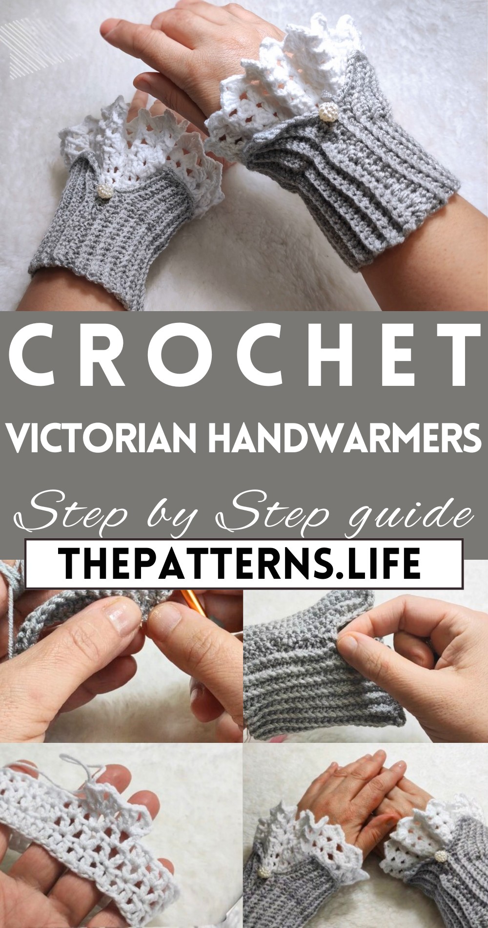 Crochet Victorian Style Handwarmers & Fingerless Gloves Tutorial