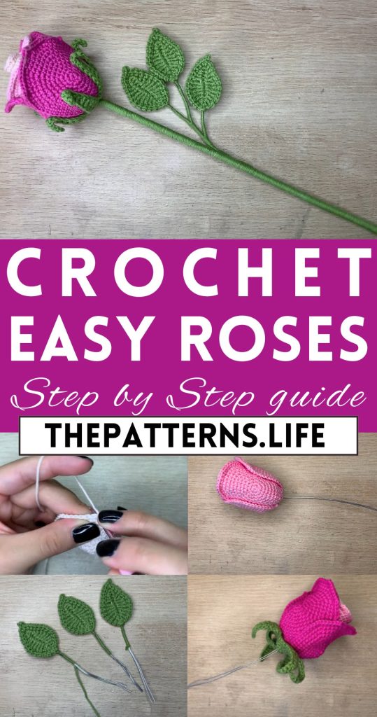 Individual Roses Crochet Crochet Beautiful Roses Pattern Step By Step Guide - The Patterns