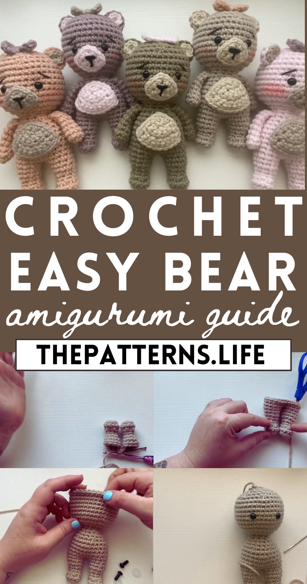 Easy To Make Crochet Bear Amigurumi Tutorial For Beginners
