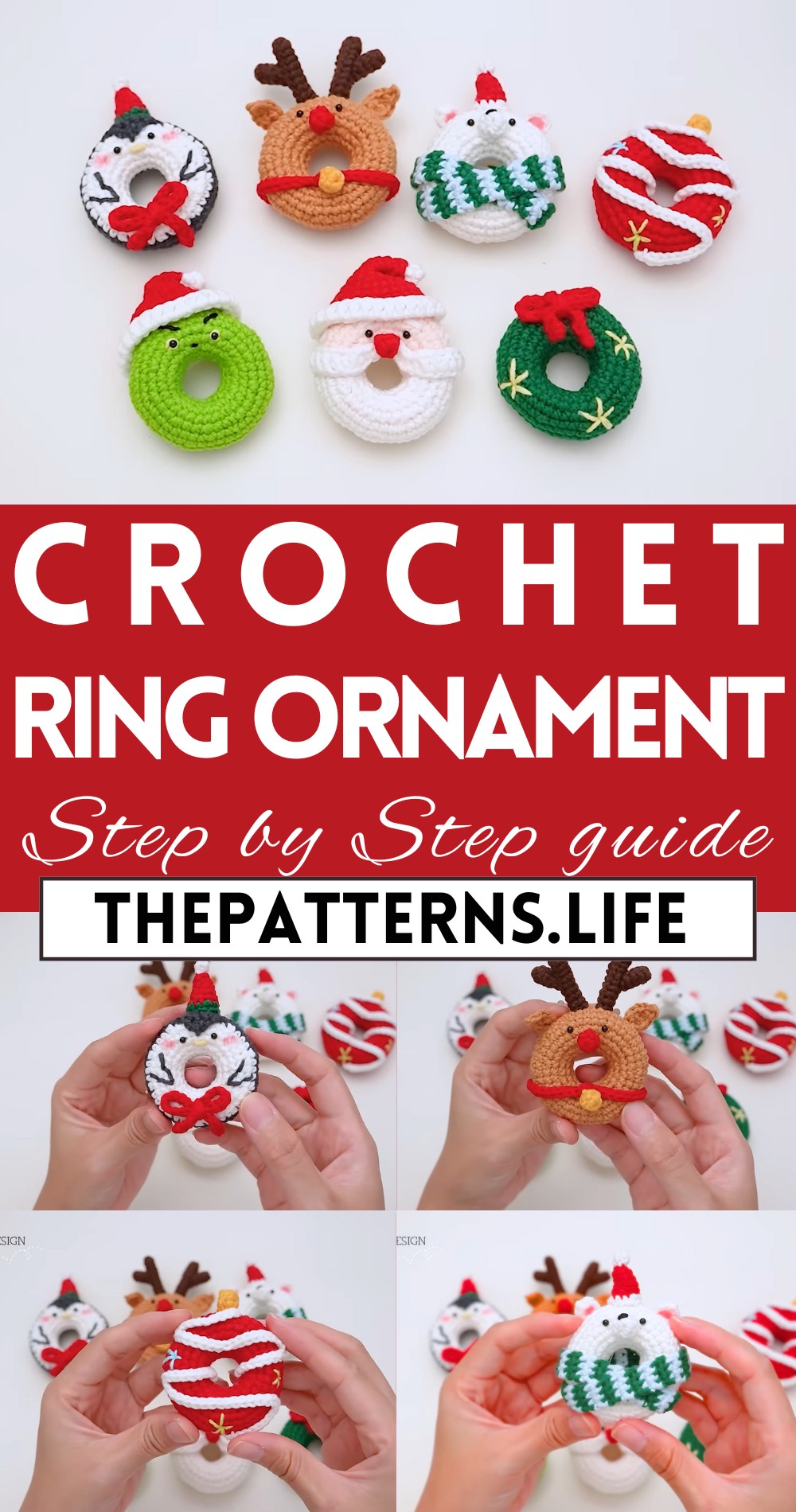 How To Crochet Christmas Ring Ornament Tutorial For Holiday Décor yes
