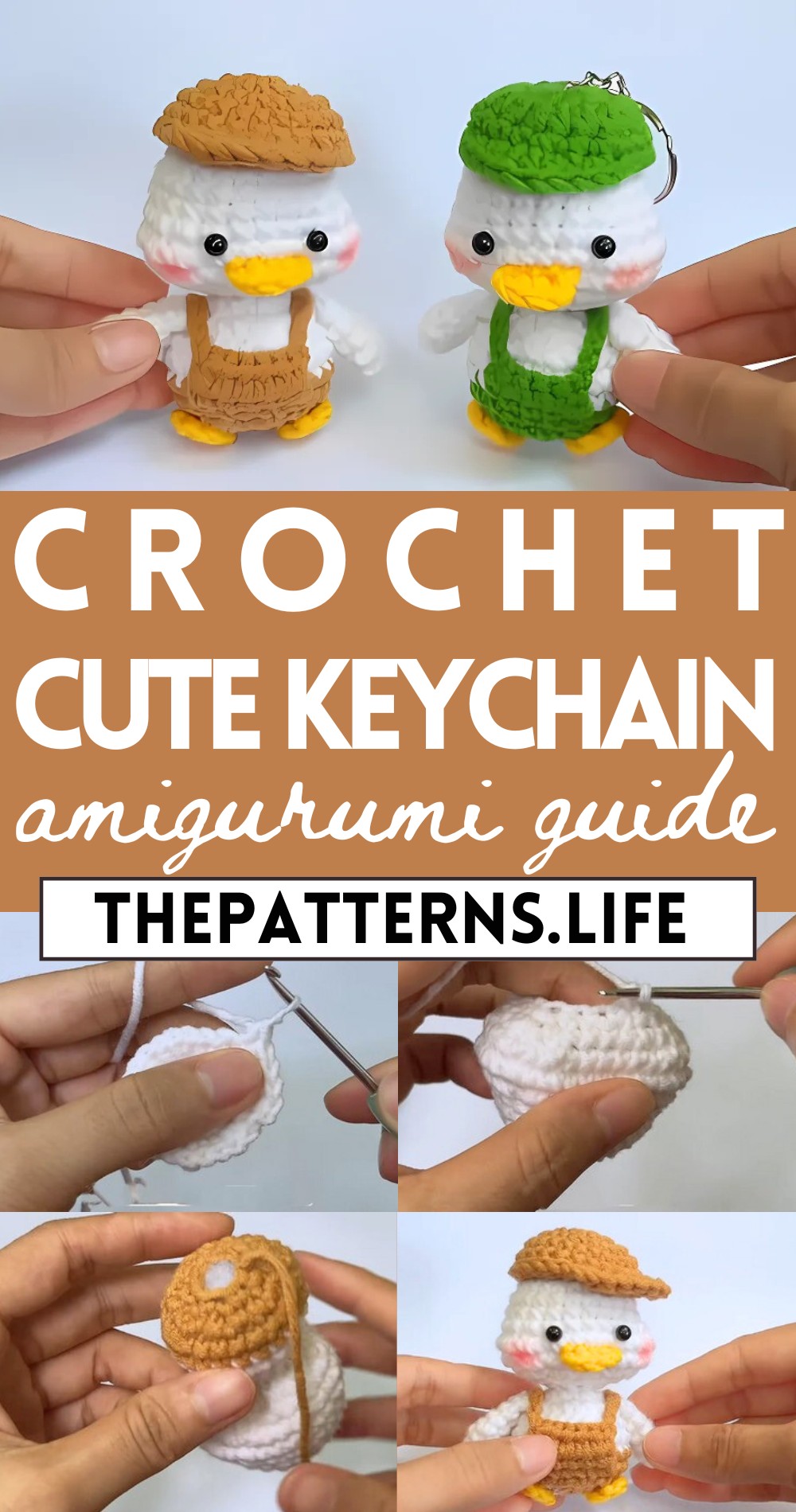 Super Cute No Sew Crochet Amigurumi keychain Pattern