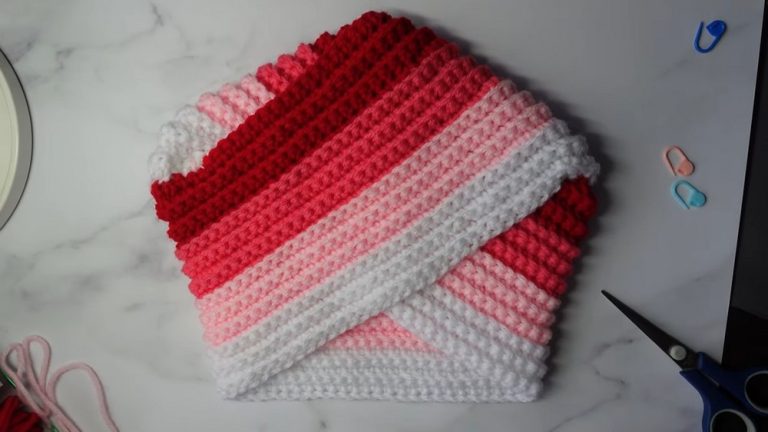 Simple And Easy Crochet Stylish Multi-color Turban Beanie Pattern