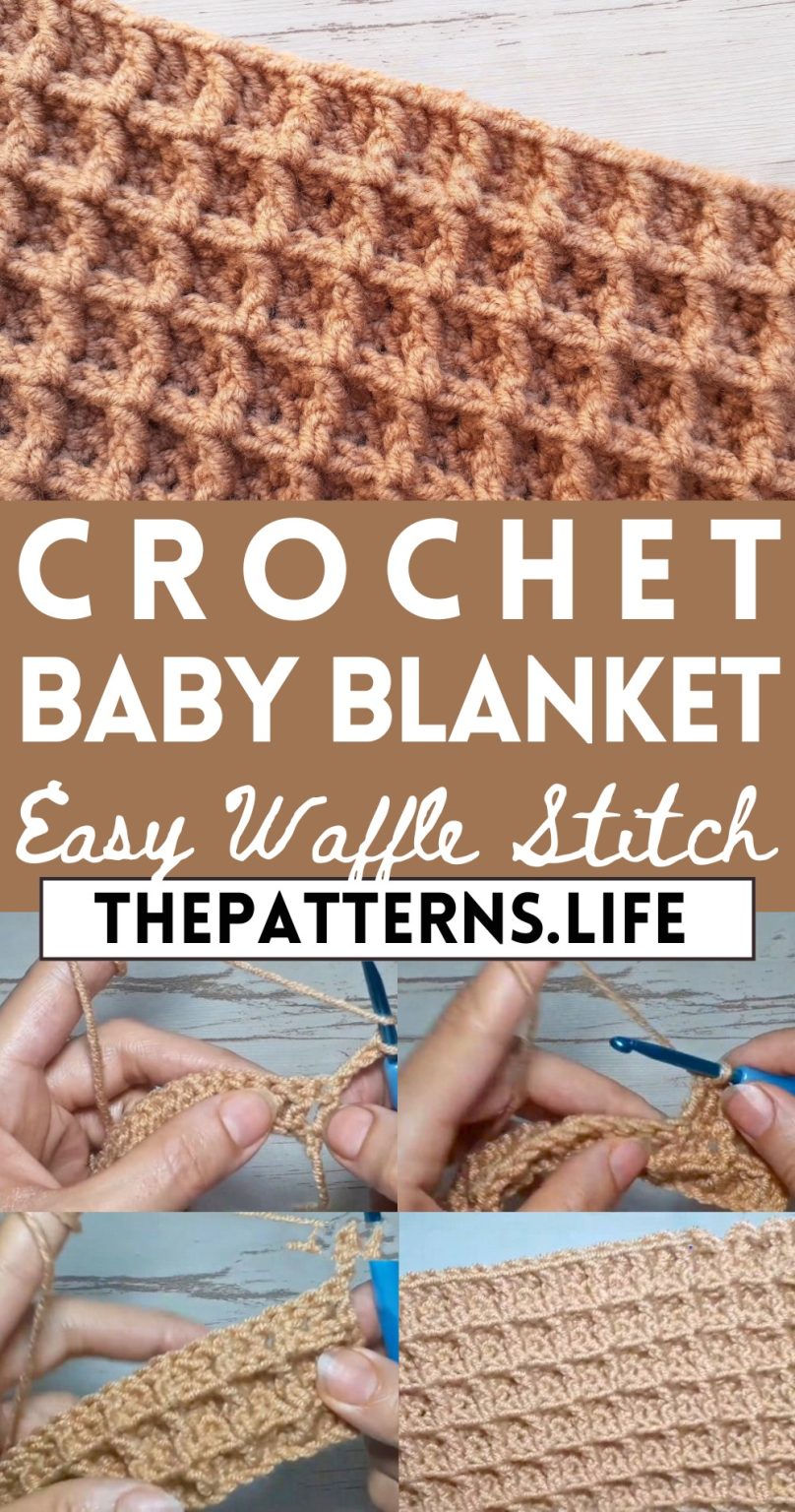 Warm & Comfy Crochet Waffle Stitch Baby Blanket Pattern - The Patterns