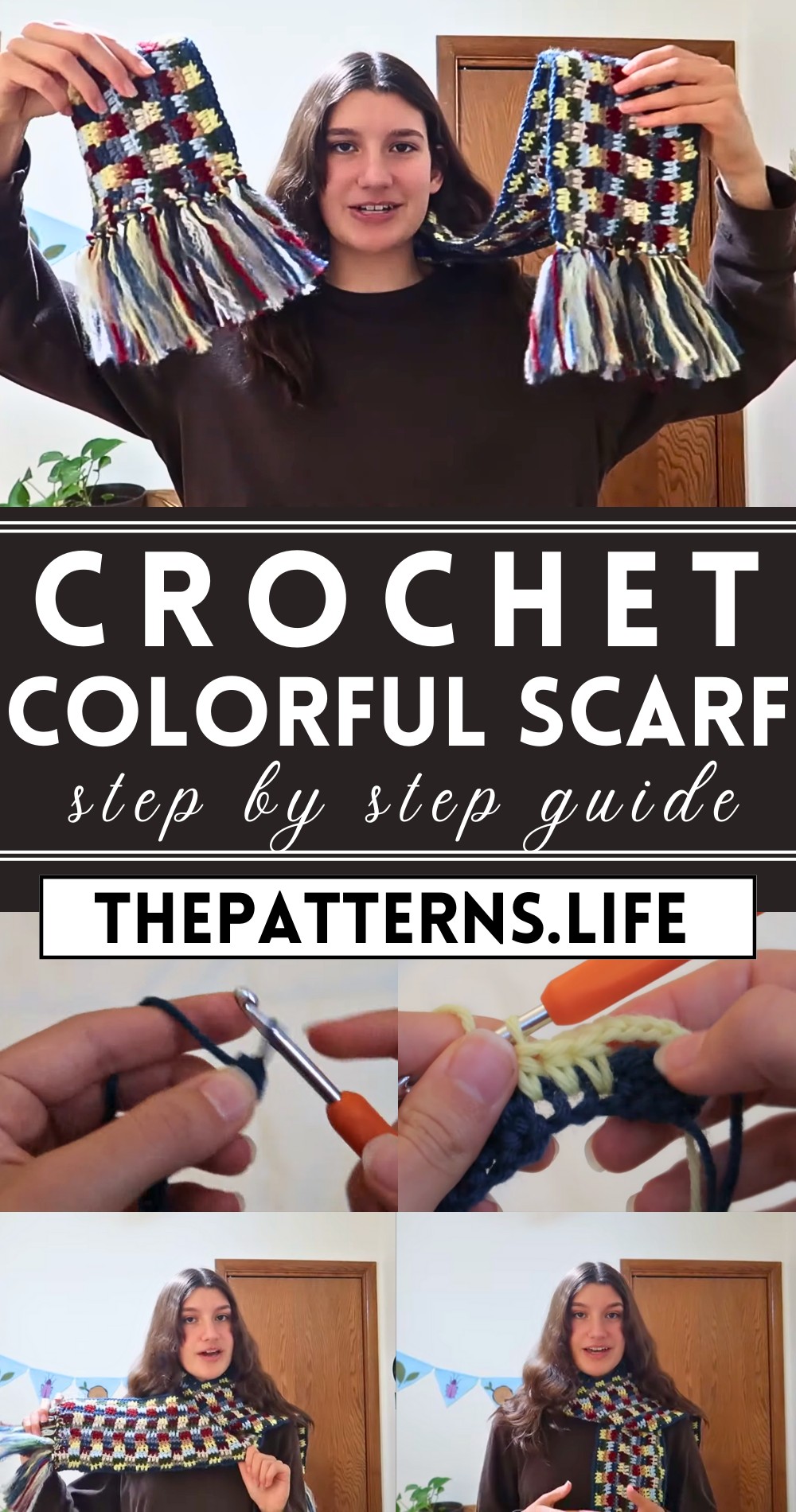 Crochet Colorful Scarf