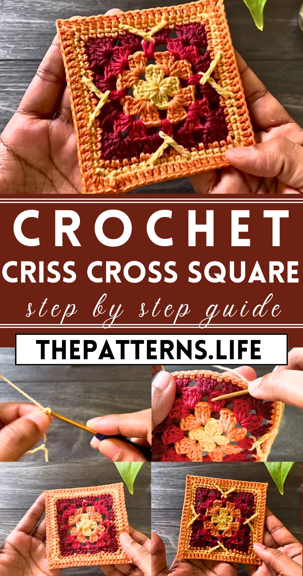 Crochet Criss Cross Granny Square