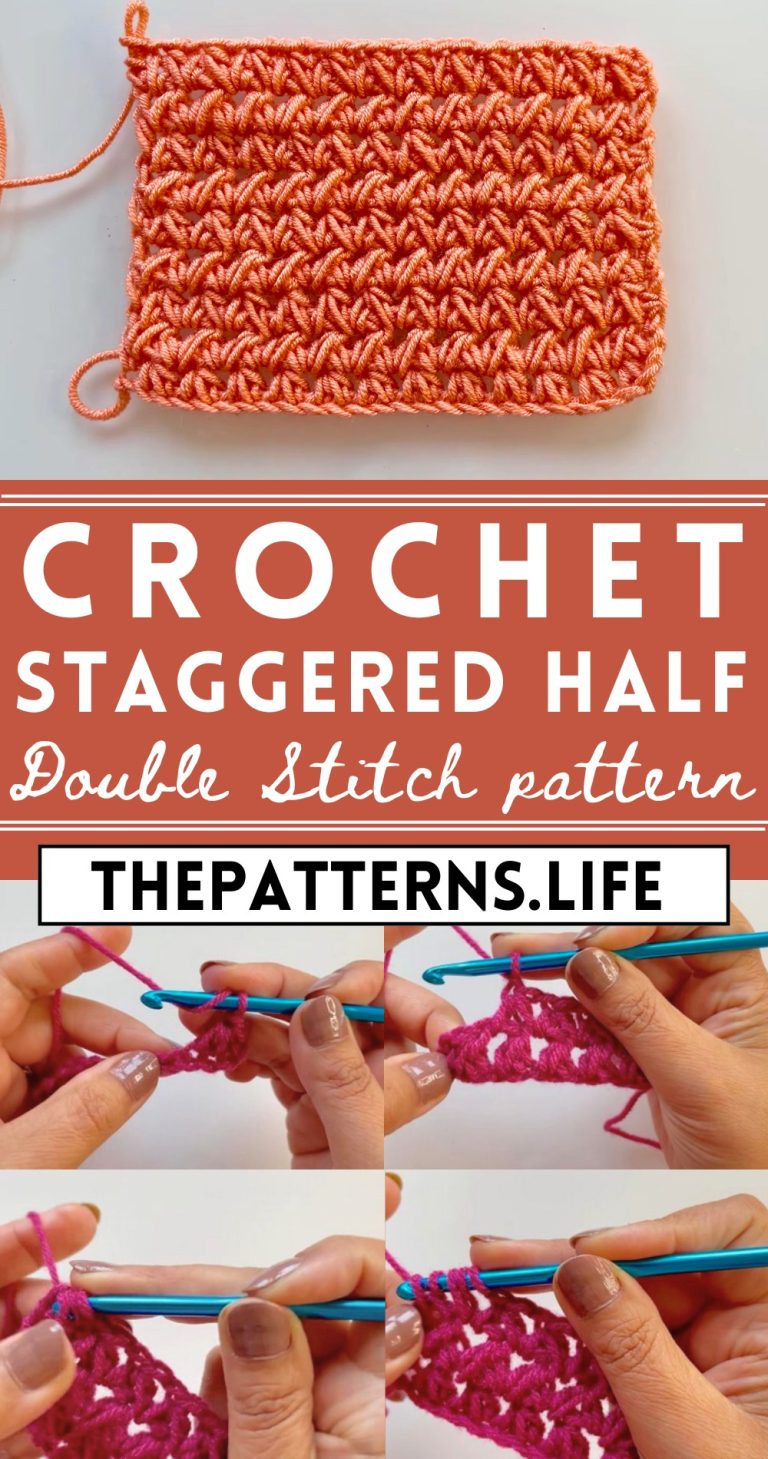 Easy Crochet Staggered Half Double Stitch Pattern Step by Step - The ...