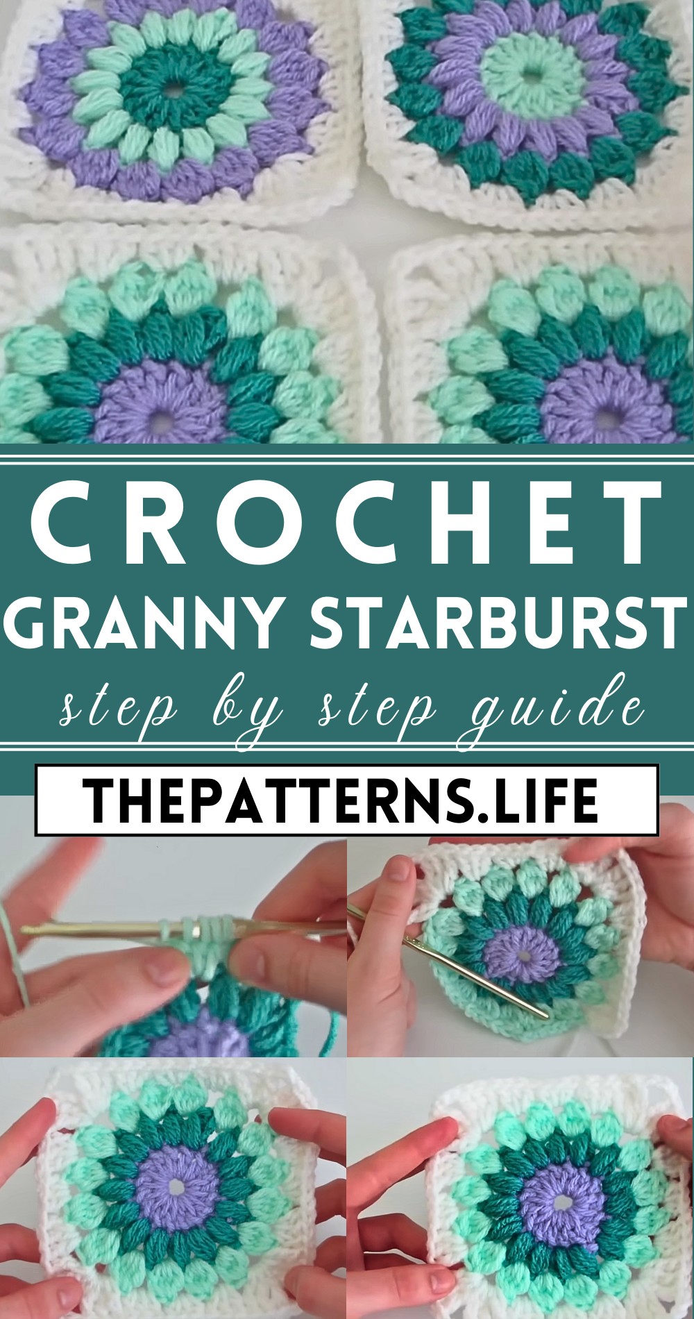 Crochet Starburst Granny Square
