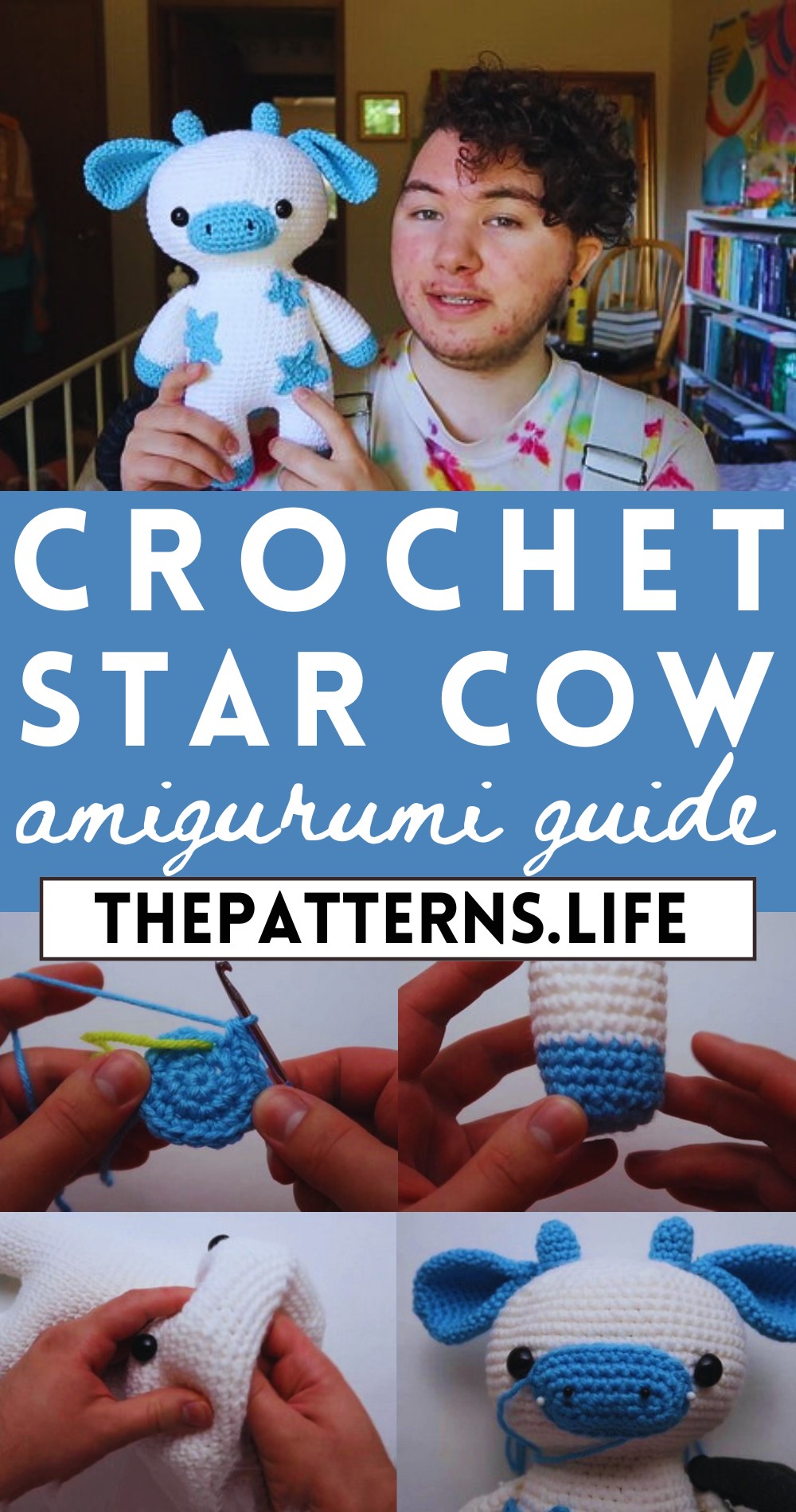 Starry-eyed Stitching Crochet Star Cow Amigurumi Pattern For Star Gazers