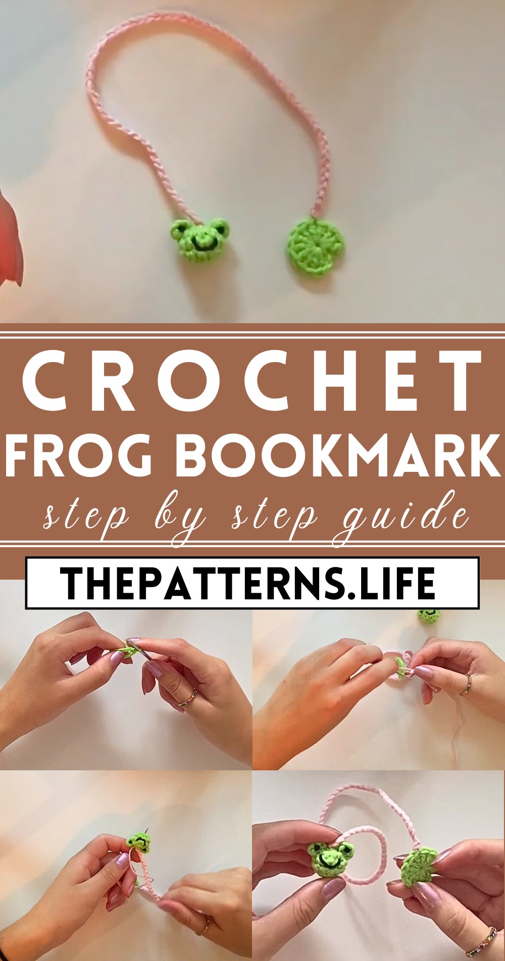 Crochet Frog Bookmark